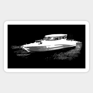 Fishing Boat (White and Grey color) Magnet